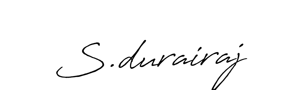 How to make S.durairaj name signature. Use Antro_Vectra_Bolder style for creating short signs online. This is the latest handwritten sign. S.durairaj signature style 7 images and pictures png