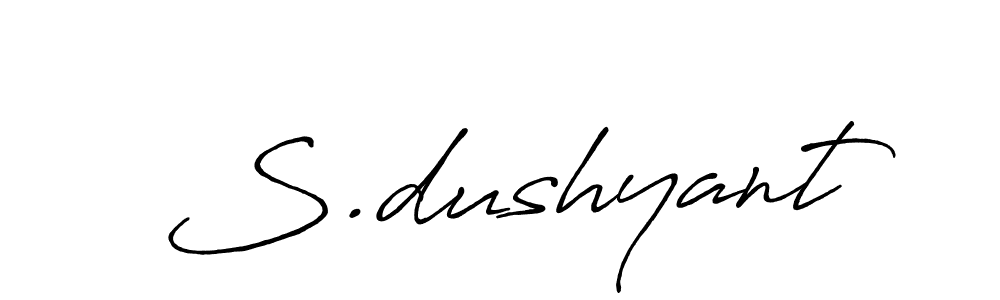 How to make S.dushyant name signature. Use Antro_Vectra_Bolder style for creating short signs online. This is the latest handwritten sign. S.dushyant signature style 7 images and pictures png