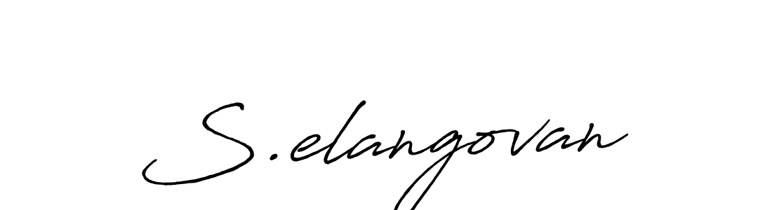 The best way (Antro_Vectra_Bolder) to make a short signature is to pick only two or three words in your name. The name S.elangovan include a total of six letters. For converting this name. S.elangovan signature style 7 images and pictures png