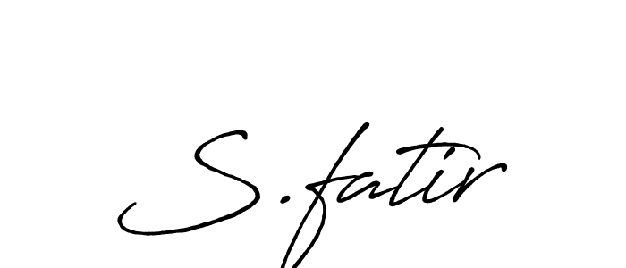 The best way (Antro_Vectra_Bolder) to make a short signature is to pick only two or three words in your name. The name S.fatir include a total of six letters. For converting this name. S.fatir signature style 7 images and pictures png