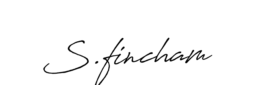 if you are searching for the best signature style for your name S.fincham. so please give up your signature search. here we have designed multiple signature styles  using Antro_Vectra_Bolder. S.fincham signature style 7 images and pictures png