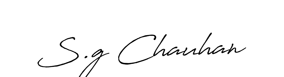 Create a beautiful signature design for name S.g Chauhan. With this signature (Antro_Vectra_Bolder) fonts, you can make a handwritten signature for free. S.g Chauhan signature style 7 images and pictures png