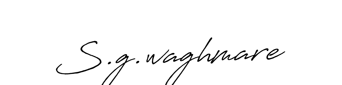 Make a beautiful signature design for name S.g.waghmare. With this signature (Antro_Vectra_Bolder) style, you can create a handwritten signature for free. S.g.waghmare signature style 7 images and pictures png