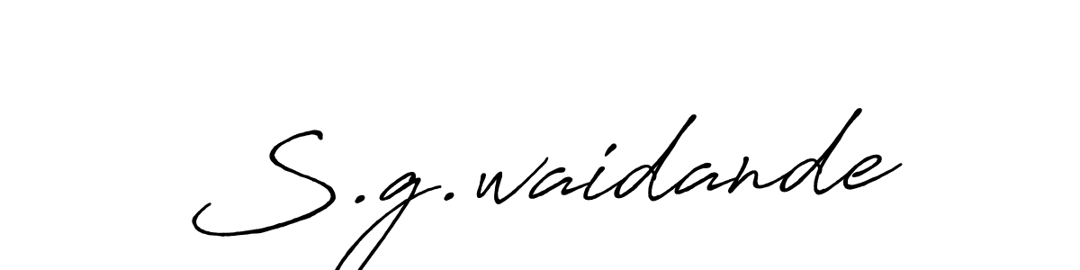 Create a beautiful signature design for name S.g.waidande. With this signature (Antro_Vectra_Bolder) fonts, you can make a handwritten signature for free. S.g.waidande signature style 7 images and pictures png