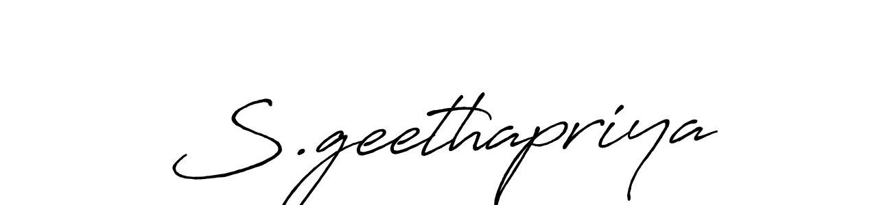 How to make S.geethapriya signature? Antro_Vectra_Bolder is a professional autograph style. Create handwritten signature for S.geethapriya name. S.geethapriya signature style 7 images and pictures png