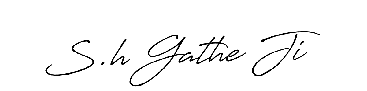 S.h Gathe Ji stylish signature style. Best Handwritten Sign (Antro_Vectra_Bolder) for my name. Handwritten Signature Collection Ideas for my name S.h Gathe Ji. S.h Gathe Ji signature style 7 images and pictures png