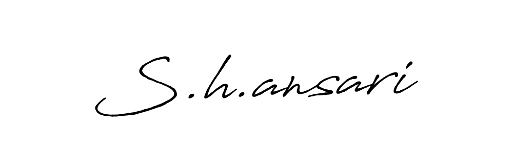 Make a beautiful signature design for name S.h.ansari. Use this online signature maker to create a handwritten signature for free. S.h.ansari signature style 7 images and pictures png