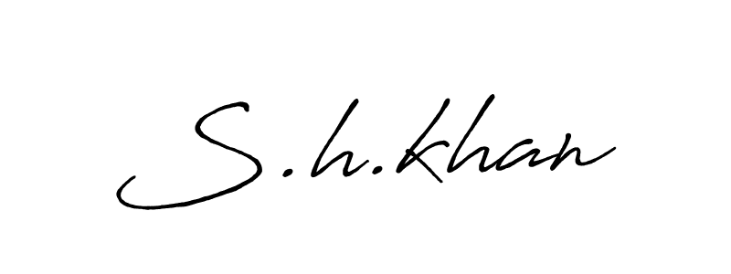 if you are searching for the best signature style for your name S.h.khan. so please give up your signature search. here we have designed multiple signature styles  using Antro_Vectra_Bolder. S.h.khan signature style 7 images and pictures png