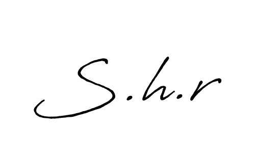 It looks lik you need a new signature style for name S.h.r. Design unique handwritten (Antro_Vectra_Bolder) signature with our free signature maker in just a few clicks. S.h.r signature style 7 images and pictures png