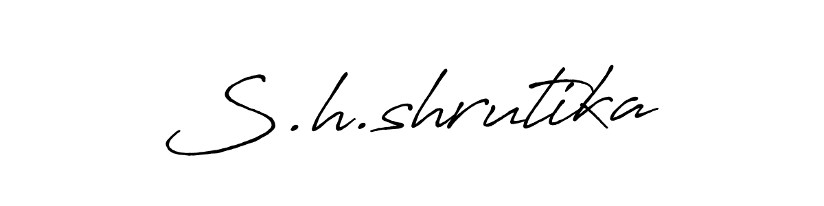 How to make S.h.shrutika signature? Antro_Vectra_Bolder is a professional autograph style. Create handwritten signature for S.h.shrutika name. S.h.shrutika signature style 7 images and pictures png