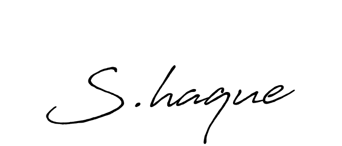 Design your own signature with our free online signature maker. With this signature software, you can create a handwritten (Antro_Vectra_Bolder) signature for name S.haque. S.haque signature style 7 images and pictures png