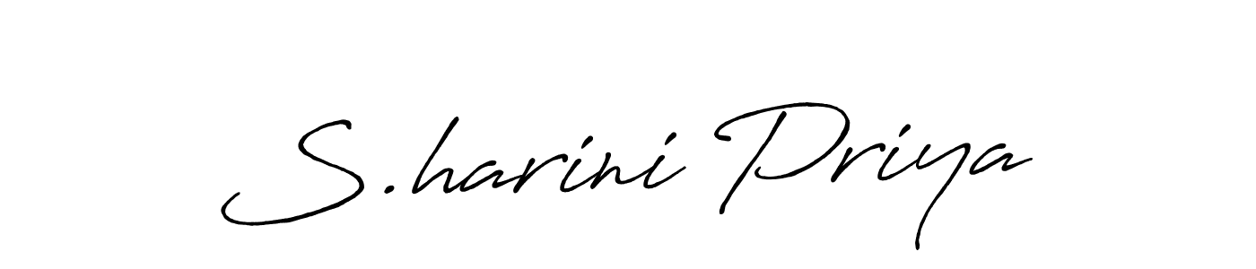 The best way (Antro_Vectra_Bolder) to make a short signature is to pick only two or three words in your name. The name S.harini Priya include a total of six letters. For converting this name. S.harini Priya signature style 7 images and pictures png