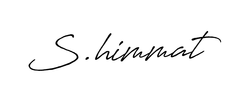 Use a signature maker to create a handwritten signature online. With this signature software, you can design (Antro_Vectra_Bolder) your own signature for name S.himmat. S.himmat signature style 7 images and pictures png