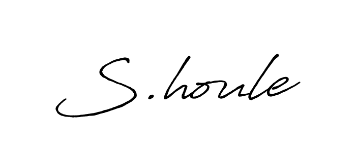 Create a beautiful signature design for name S.houle. With this signature (Antro_Vectra_Bolder) fonts, you can make a handwritten signature for free. S.houle signature style 7 images and pictures png