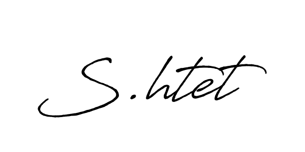 Design your own signature with our free online signature maker. With this signature software, you can create a handwritten (Antro_Vectra_Bolder) signature for name S.htet. S.htet signature style 7 images and pictures png