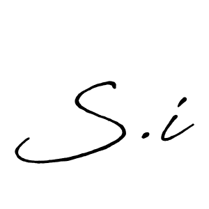 Design your own signature with our free online signature maker. With this signature software, you can create a handwritten (Antro_Vectra_Bolder) signature for name S.i. S.i signature style 7 images and pictures png