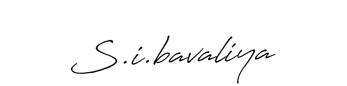 Create a beautiful signature design for name S.i.bavaliya. With this signature (Antro_Vectra_Bolder) fonts, you can make a handwritten signature for free. S.i.bavaliya signature style 7 images and pictures png
