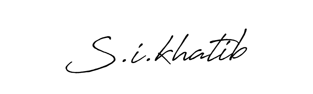 Create a beautiful signature design for name S.i.khatib. With this signature (Antro_Vectra_Bolder) fonts, you can make a handwritten signature for free. S.i.khatib signature style 7 images and pictures png