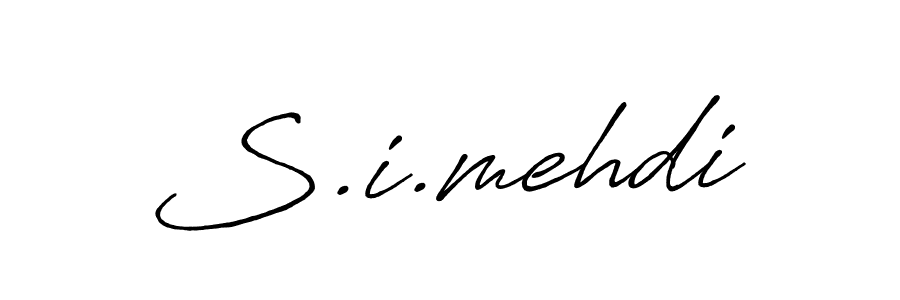 How to make S.i.mehdi signature? Antro_Vectra_Bolder is a professional autograph style. Create handwritten signature for S.i.mehdi name. S.i.mehdi signature style 7 images and pictures png