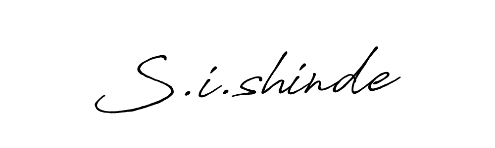 Make a beautiful signature design for name S.i.shinde. With this signature (Antro_Vectra_Bolder) style, you can create a handwritten signature for free. S.i.shinde signature style 7 images and pictures png