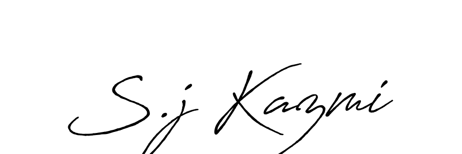 The best way (Antro_Vectra_Bolder) to make a short signature is to pick only two or three words in your name. The name S.j Kazmi include a total of six letters. For converting this name. S.j Kazmi signature style 7 images and pictures png