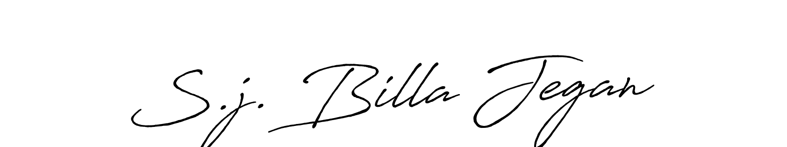 Similarly Antro_Vectra_Bolder is the best handwritten signature design. Signature creator online .You can use it as an online autograph creator for name S.j. Billa Jegan. S.j. Billa Jegan signature style 7 images and pictures png