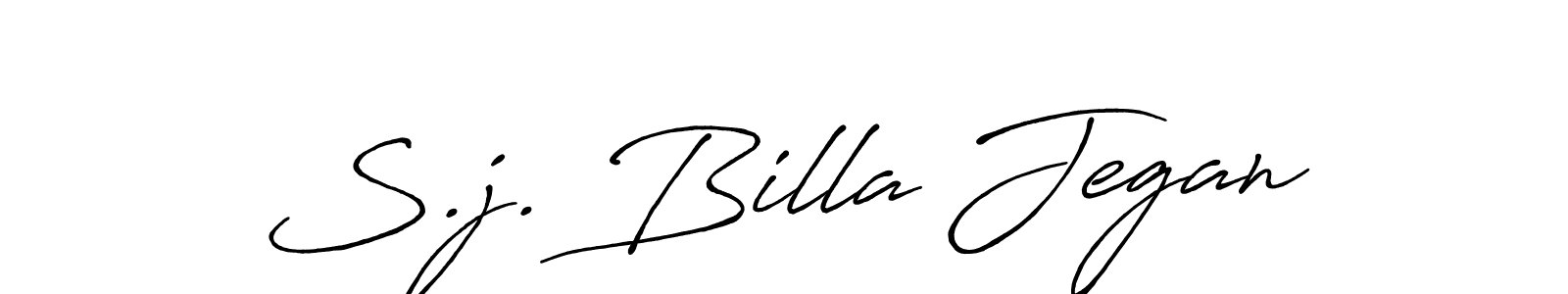 Design your own signature with our free online signature maker. With this signature software, you can create a handwritten (Antro_Vectra_Bolder) signature for name S.j. Billa Jegan. S.j. Billa Jegan signature style 7 images and pictures png
