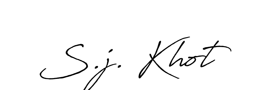 Create a beautiful signature design for name S.j. Khot. With this signature (Antro_Vectra_Bolder) fonts, you can make a handwritten signature for free. S.j. Khot signature style 7 images and pictures png