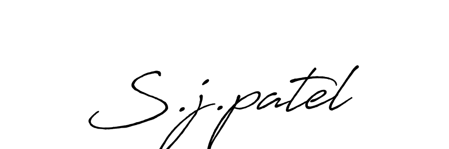 if you are searching for the best signature style for your name S.j.patel. so please give up your signature search. here we have designed multiple signature styles  using Antro_Vectra_Bolder. S.j.patel signature style 7 images and pictures png