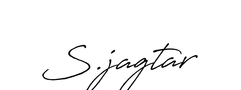 Use a signature maker to create a handwritten signature online. With this signature software, you can design (Antro_Vectra_Bolder) your own signature for name S.jagtar. S.jagtar signature style 7 images and pictures png