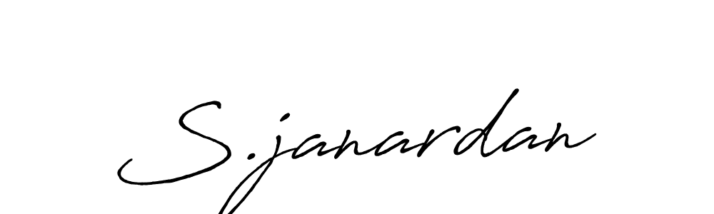 Use a signature maker to create a handwritten signature online. With this signature software, you can design (Antro_Vectra_Bolder) your own signature for name S.janardan. S.janardan signature style 7 images and pictures png