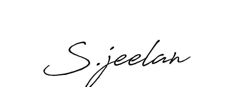 The best way (Antro_Vectra_Bolder) to make a short signature is to pick only two or three words in your name. The name S.jeelan include a total of six letters. For converting this name. S.jeelan signature style 7 images and pictures png