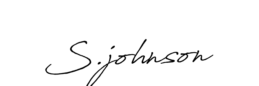 Create a beautiful signature design for name S.johnson. With this signature (Antro_Vectra_Bolder) fonts, you can make a handwritten signature for free. S.johnson signature style 7 images and pictures png
