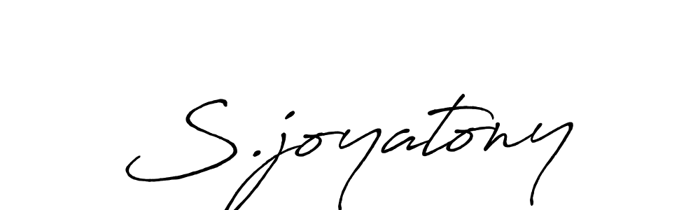 The best way (Antro_Vectra_Bolder) to make a short signature is to pick only two or three words in your name. The name S.joyatony include a total of six letters. For converting this name. S.joyatony signature style 7 images and pictures png