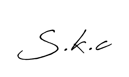 Also we have S.k.c name is the best signature style. Create professional handwritten signature collection using Antro_Vectra_Bolder autograph style. S.k.c signature style 7 images and pictures png