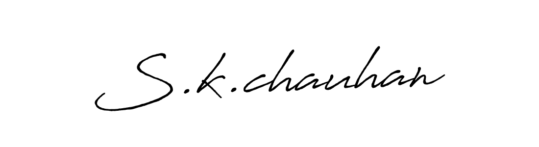 How to make S.k.chauhan signature? Antro_Vectra_Bolder is a professional autograph style. Create handwritten signature for S.k.chauhan name. S.k.chauhan signature style 7 images and pictures png