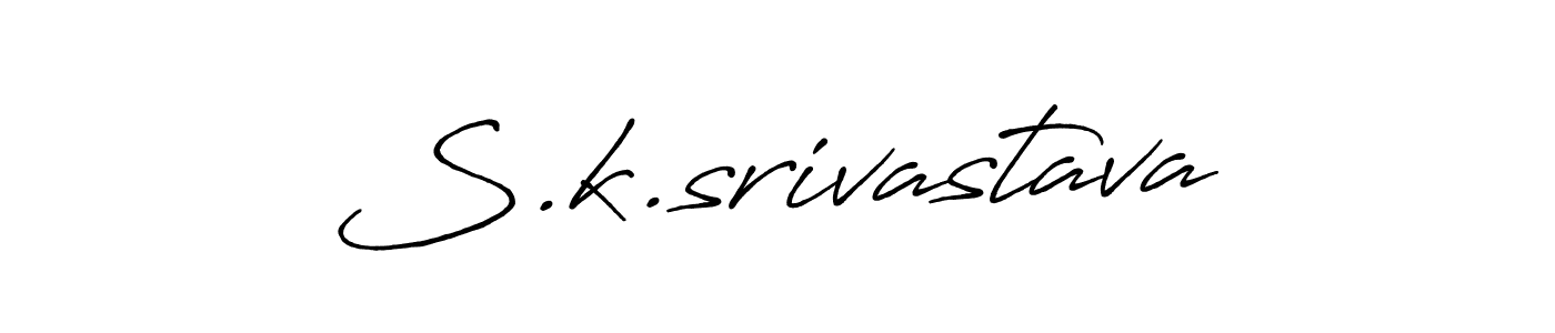 Make a beautiful signature design for name S.k.srivastava. With this signature (Antro_Vectra_Bolder) style, you can create a handwritten signature for free. S.k.srivastava signature style 7 images and pictures png