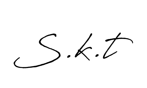 Similarly Antro_Vectra_Bolder is the best handwritten signature design. Signature creator online .You can use it as an online autograph creator for name S.k.t. S.k.t signature style 7 images and pictures png