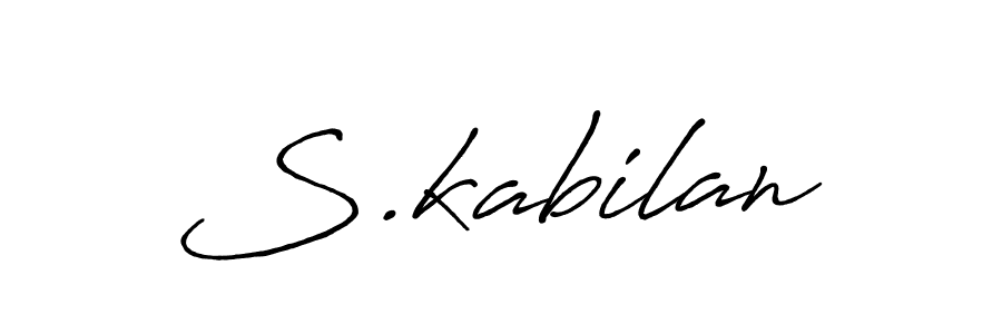 You should practise on your own different ways (Antro_Vectra_Bolder) to write your name (S.kabilan) in signature. don't let someone else do it for you. S.kabilan signature style 7 images and pictures png