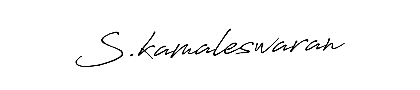 Use a signature maker to create a handwritten signature online. With this signature software, you can design (Antro_Vectra_Bolder) your own signature for name S.kamaleswaran. S.kamaleswaran signature style 7 images and pictures png