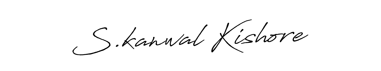 Use a signature maker to create a handwritten signature online. With this signature software, you can design (Antro_Vectra_Bolder) your own signature for name S.kanwal Kishore. S.kanwal Kishore signature style 7 images and pictures png