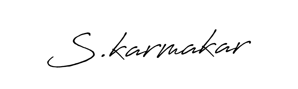 Make a beautiful signature design for name S.karmakar. With this signature (Antro_Vectra_Bolder) style, you can create a handwritten signature for free. S.karmakar signature style 7 images and pictures png