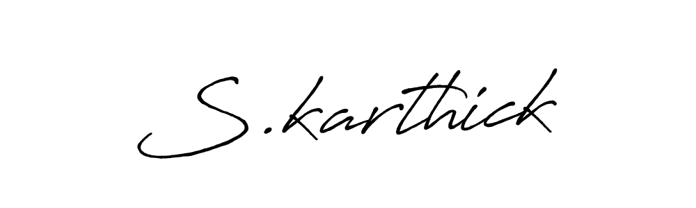 How to make S.karthick signature? Antro_Vectra_Bolder is a professional autograph style. Create handwritten signature for S.karthick name. S.karthick signature style 7 images and pictures png