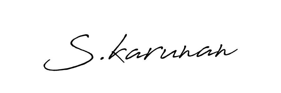 How to make S.karunan name signature. Use Antro_Vectra_Bolder style for creating short signs online. This is the latest handwritten sign. S.karunan signature style 7 images and pictures png