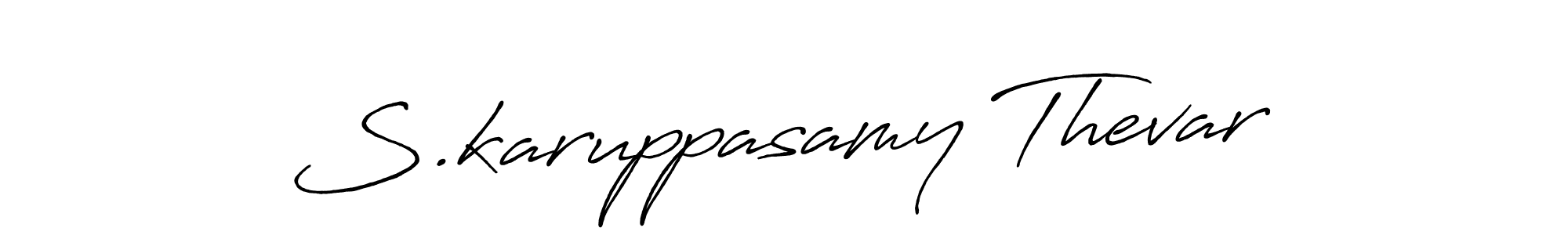 Use a signature maker to create a handwritten signature online. With this signature software, you can design (Antro_Vectra_Bolder) your own signature for name S.karuppasamy Thevar. S.karuppasamy Thevar signature style 7 images and pictures png