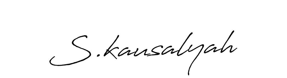 Antro_Vectra_Bolder is a professional signature style that is perfect for those who want to add a touch of class to their signature. It is also a great choice for those who want to make their signature more unique. Get S.kausalyah name to fancy signature for free. S.kausalyah signature style 7 images and pictures png