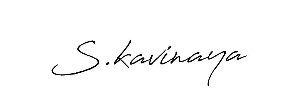 Design your own signature with our free online signature maker. With this signature software, you can create a handwritten (Antro_Vectra_Bolder) signature for name S.kavinaya. S.kavinaya signature style 7 images and pictures png