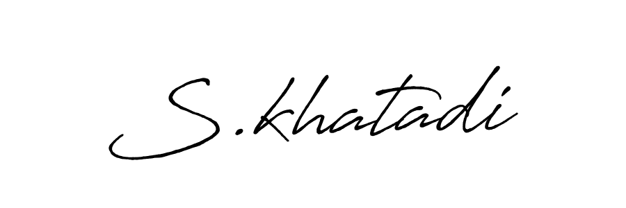 S.khatadi stylish signature style. Best Handwritten Sign (Antro_Vectra_Bolder) for my name. Handwritten Signature Collection Ideas for my name S.khatadi. S.khatadi signature style 7 images and pictures png