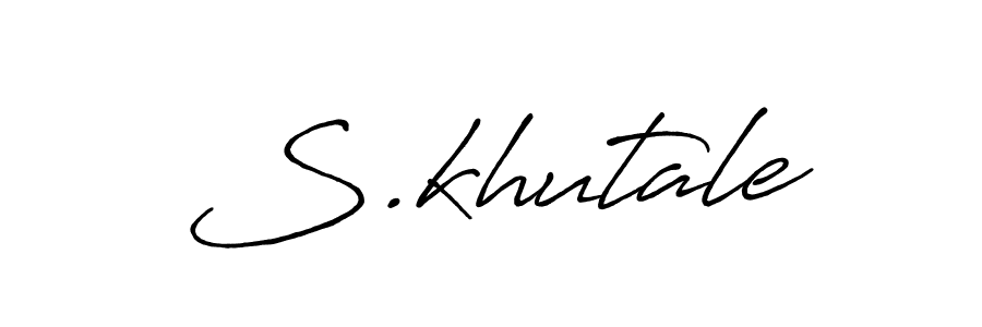 Make a beautiful signature design for name S.khutale. With this signature (Antro_Vectra_Bolder) style, you can create a handwritten signature for free. S.khutale signature style 7 images and pictures png