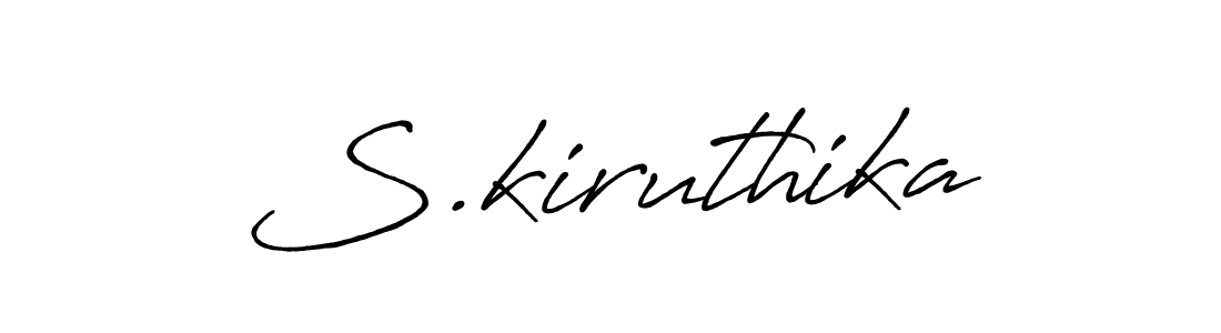 How to make S.kiruthika name signature. Use Antro_Vectra_Bolder style for creating short signs online. This is the latest handwritten sign. S.kiruthika signature style 7 images and pictures png